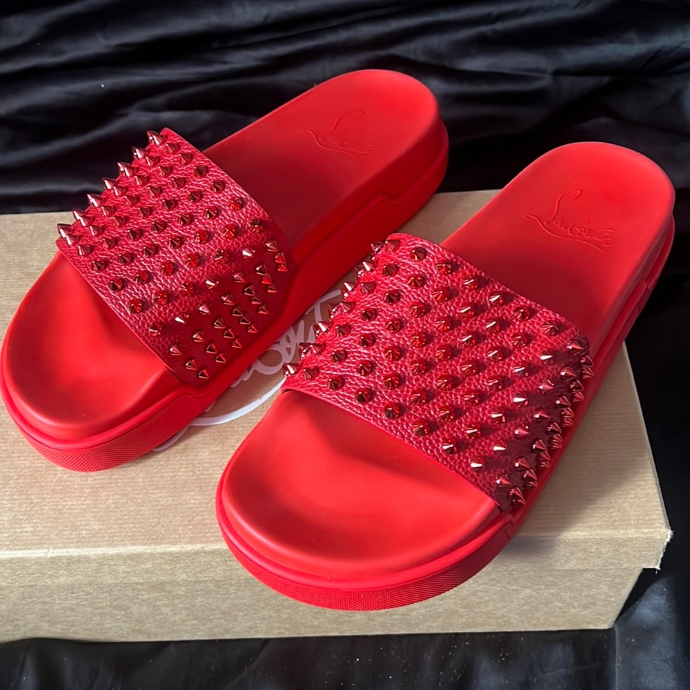 Christian Louboutin Pool Fun Flat Slides